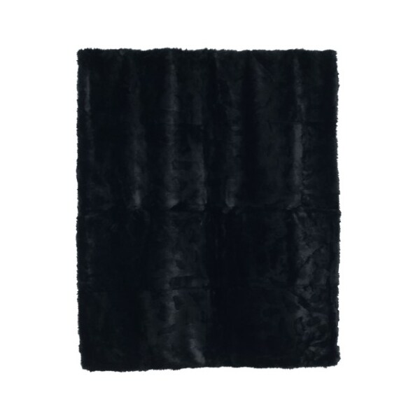 Hastings Home Hastings Home Luxury Long Haired Faux Fur Throw - Black - 466400PLR