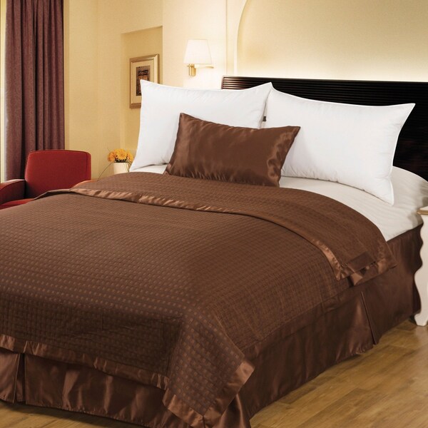 Infiniti Lux Reverse Coverlets 84x96 FullXL, Choc - 9025071-CH