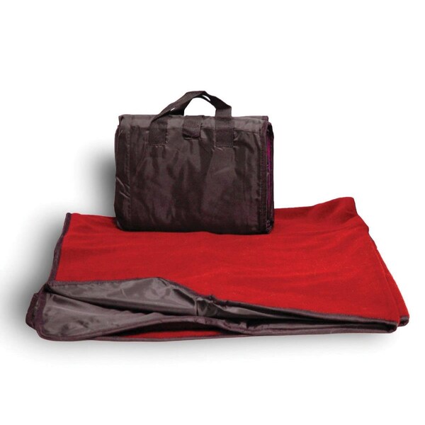 Kd Bufe 50 x 60 in. Fleece Nylon Picnic Throw Blanket, Red - KD2801666