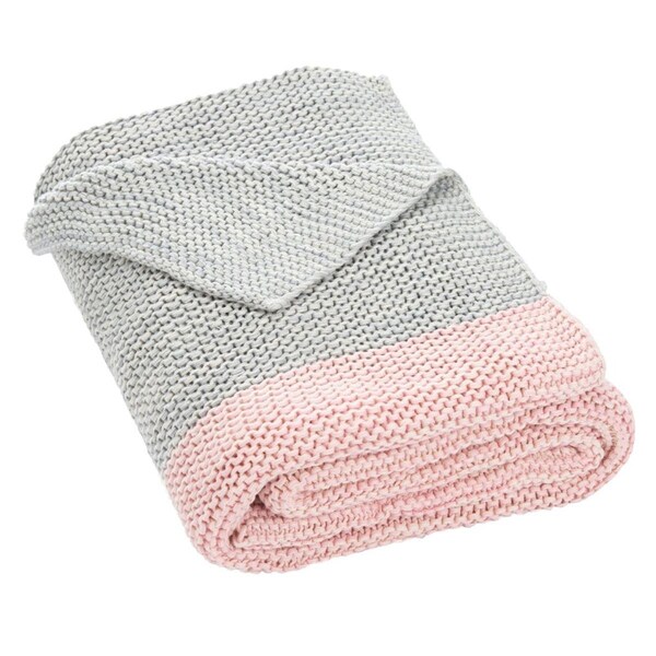 Safavieh Elowen Throw Blanket, Grey & Pink - THR224A-5060