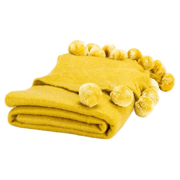 Safavieh 50 x 70 in. Shae Throw, Yellow - THR619B-5070