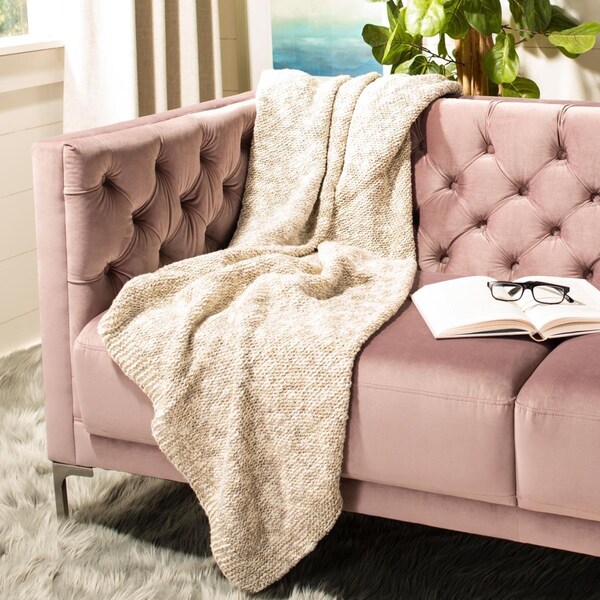 Safavieh Ralen Knit Throw, Grey & Gold - THR216B-5060