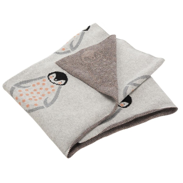 Safavieh 32 x 40 in. Ozzie Blanket, Grey & Coral - BBY1014A-3240