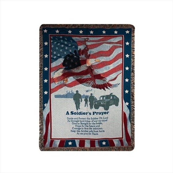 Manual Woodworkers & Weavers Manual Woodworkers and Weavers ATSOLD A Soldier Prayer Tapestry Throw Blanket Fashionable Jacquard Woven 50 X 60 in. - ATSOLD