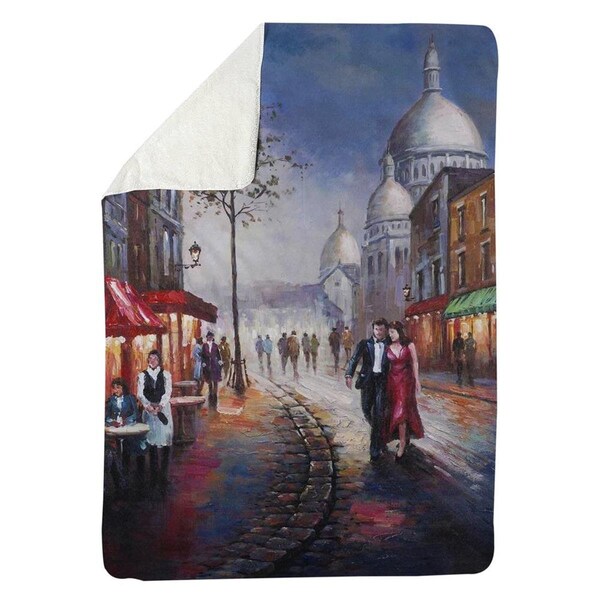 Begin Home Decor 60 x 80 in. Dressed Up Couple-Sherpa Fleece Blanket - 5545-6080-ST21