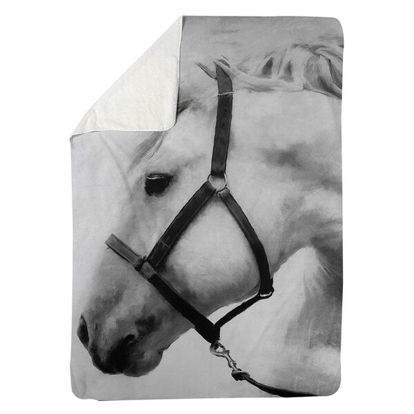 Kd Cuna 60 x 80 in. Darius The Horse-Sherpa Fleece Blanket - KD2790152