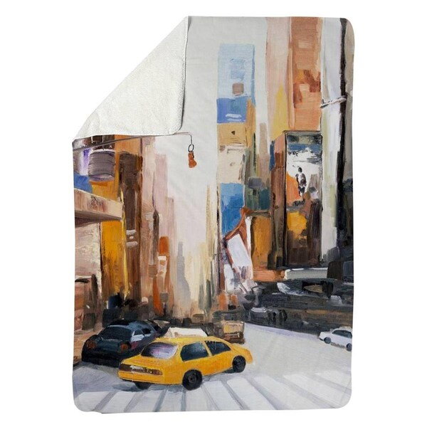 Kd Cuna 60 x 80 in. New-York Early in the Morning-Sherpa Fleece Blanket - KD2786971