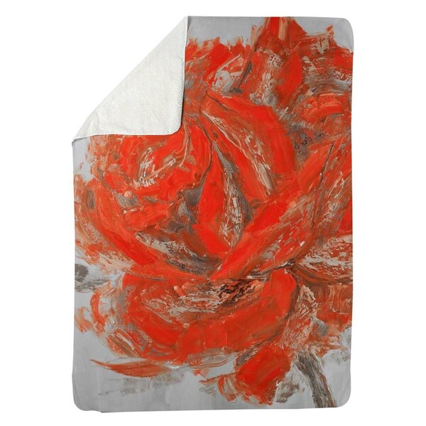 Kd Cuna 60 x 80 in. Abstract Rose-Sherpa Fleece Blanket - KD2788950