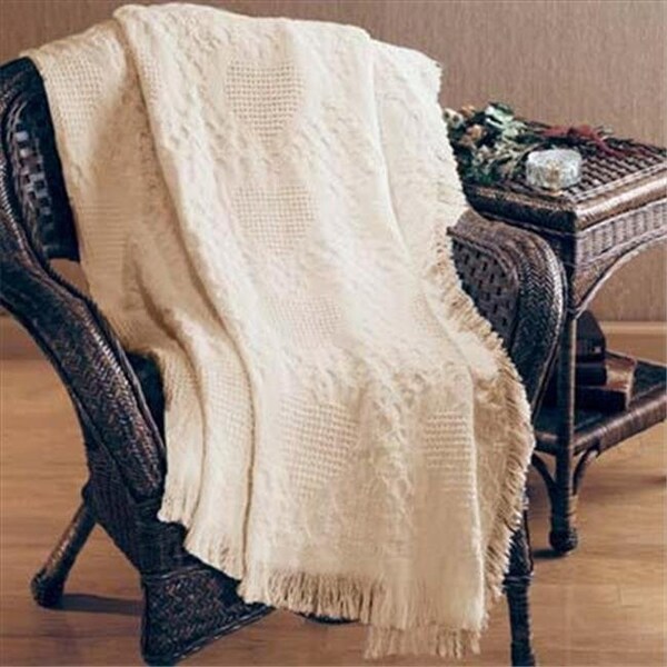 Manual Woodworkers & Weavers Manual Woodworkers and Weavers AHNB8 Basket Weave Hearts 2 Layer Throw Blanket Fashionable Jacquard Woven 46 X 60 in. - AHNB8