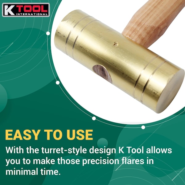 K-Tool International Brass Hammer, Hickory Series, 32 oz. - KTI-71733