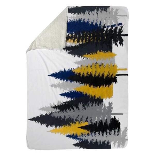 Kd Cuna 60 x 80 in. Golden Fir-Sherpa Fleece Blanket - KD2789792