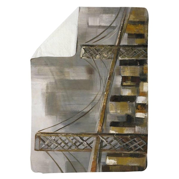 Begin Home Decor 60 x 80 in. Bridge by A Cloudy Day-Sherpa Fleece Blanket - 5545-6080-CI15
