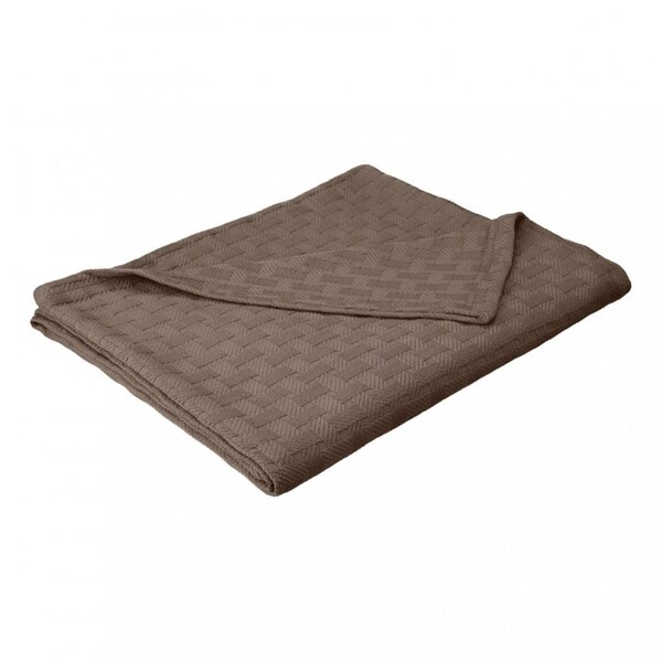 Impressions Impressions BLANKET-BAS KG CL King Cotton Blanket Basket Weave - Charcoal - BLANKET_BAS KG CL