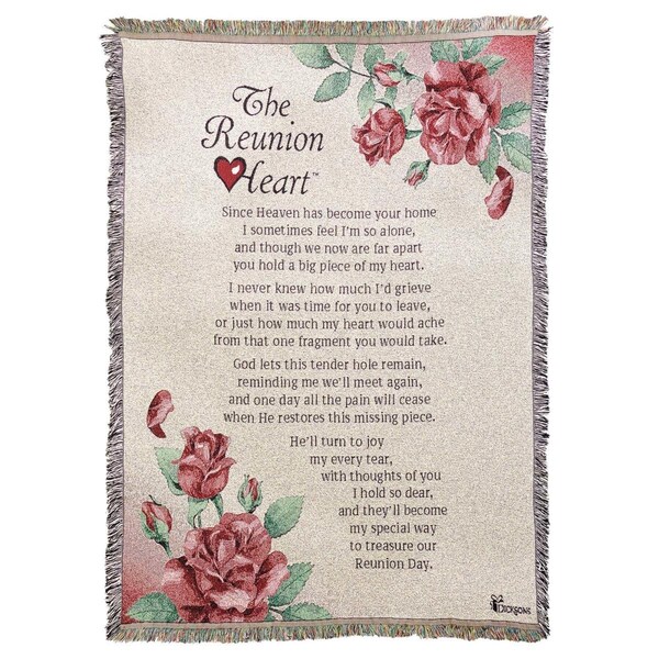 Dicksons 48 x 68 in. The Reunion Heart Throw - FAB-3127