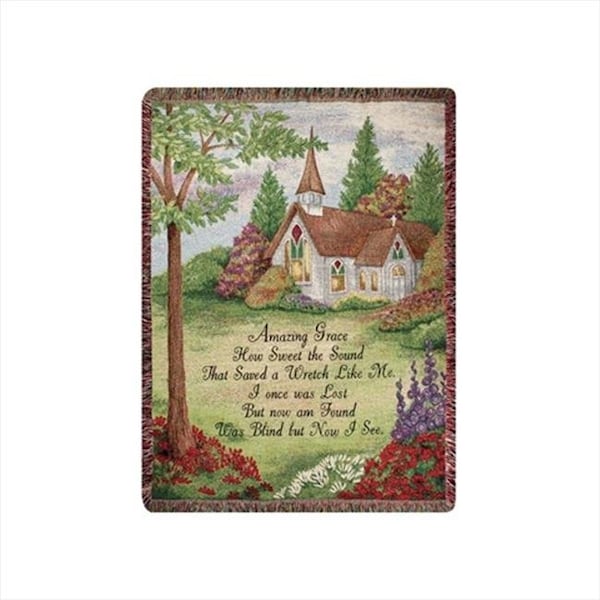 Manual Woodworkers & Weavers Manual Woodworkers and Weavers ATAMGR Amazing Grace Tapestry Throw Blanket Fashionable Jacquard Woven 50 X 60 in. - ATAMGR