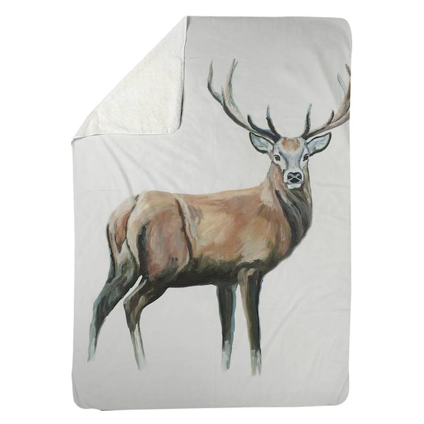 Kd Cuna 60 x 80 in. Deer-Sherpa Fleece Blanket - KD2788180