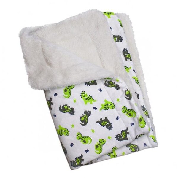 Klippo Klippo KBLNK060 Playful Dinosaur Flannel & Ultra-Plush Blanket - KBLNK060