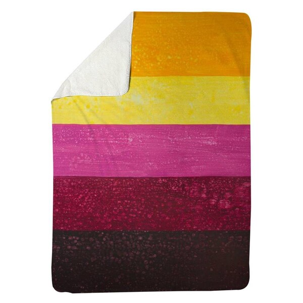 Kd Cuna 60 x 80 in. Live Stripes-Sherpa Fleece Blanket - KD2790051