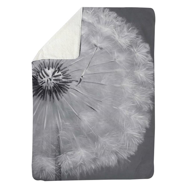 Kd Cuna 60 x 80 in. Dandelion Puff Ball-Sherpa Fleece Blanket - KD2791021