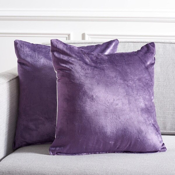Safavieh 18 x 18 in. Jovanni Pillow, Purple, 2PK - PLS503E-1818-SET2