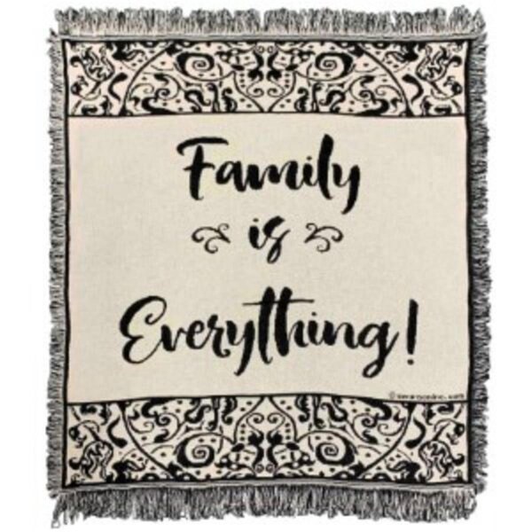 Ricki&Aposs Rugs 50 x 60 in. Family is Everything Throw - RI3316584