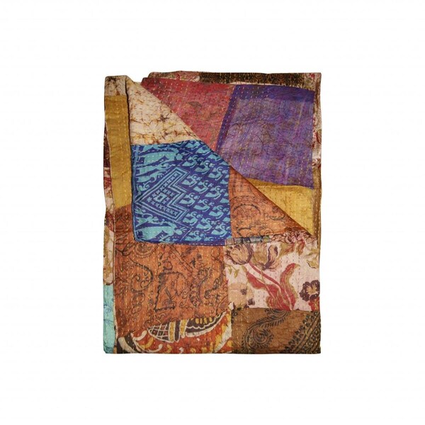 Homeroots 60 x 90 in. Multi Color Silk Throw - 357611