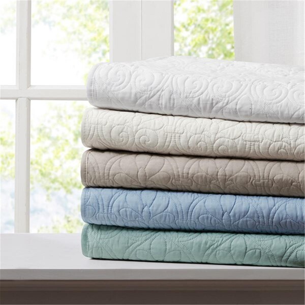 Madison Park Quebec Oversized Quilted Throw, White - 60 x 70 in. - MP50-2986