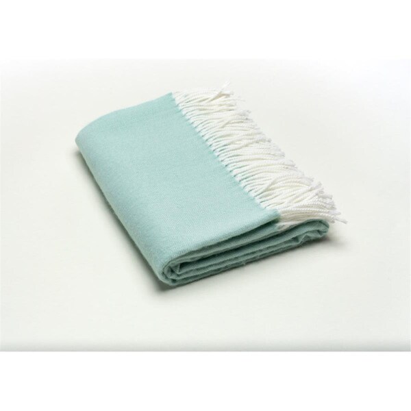 Palacedesigns Seafoam Green Soft Acrylic Herringbone Throw Blanket - PA3097703