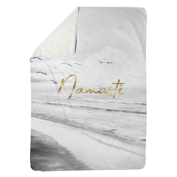 Begin Home Decor 60 x 80 in. Namaste-Sherpa Fleece Blanket - 5545-6080-QU22