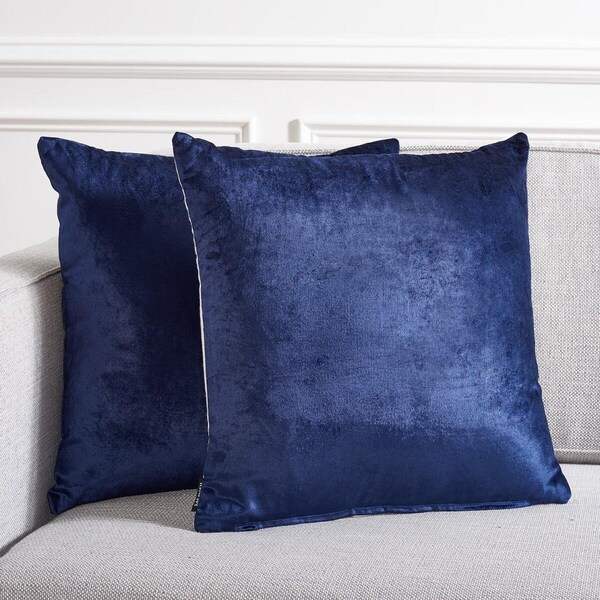 Safavieh 18 x 18 in. Jovanni Pillow, Navy, 2PK - PLS503C-1818-SET2