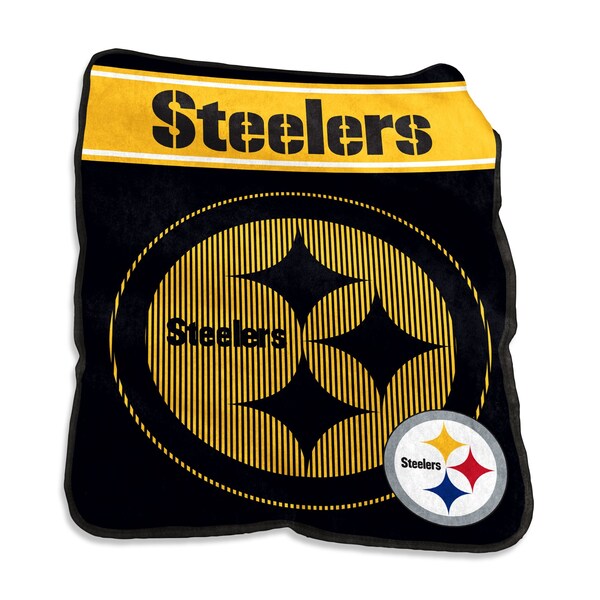 Logo Brands Pittsburgh Steelers 60x80 Raschel Throw - 625-26X