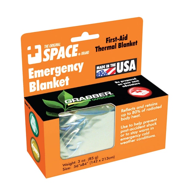 Grabber Warmers Grabber Warmers Silver Survival Blanket .5 in. H X 56 in. W X 84 in. L 1 pk - 9914EBSS