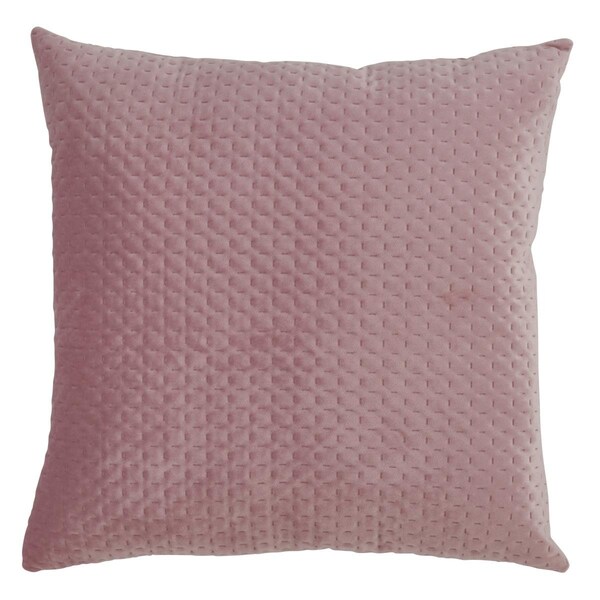 Rlm Distribution SARO  18 in. Square Poly Filled Pinsonic Velvet Throw Pillow - Rose - HO2657462