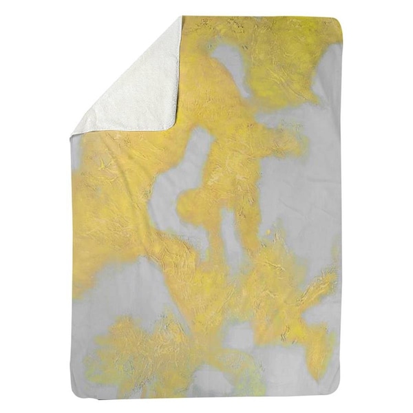 Kd Cuna 60 x 80 in. Gold Stains-Sherpa Fleece Blanket - KD2787452