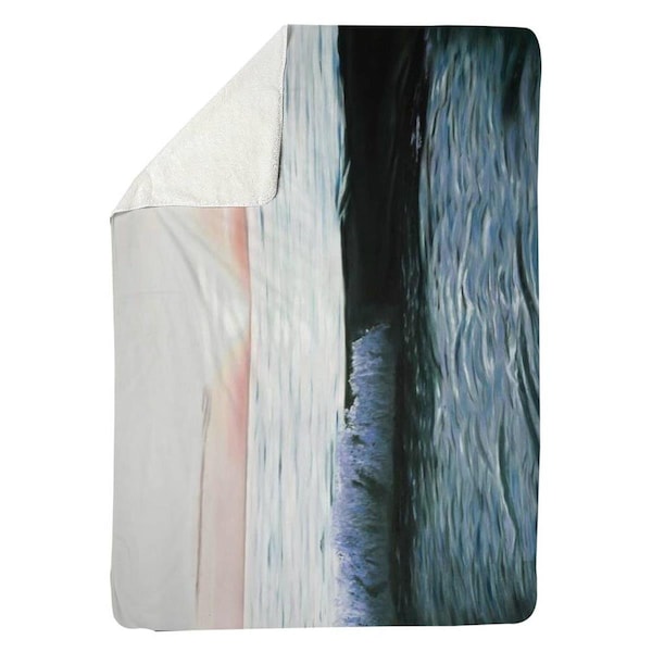 Kd Cuna 60 x 80 in. Desaturated Sunset-Sherpa Fleece Blanket - KD2791011