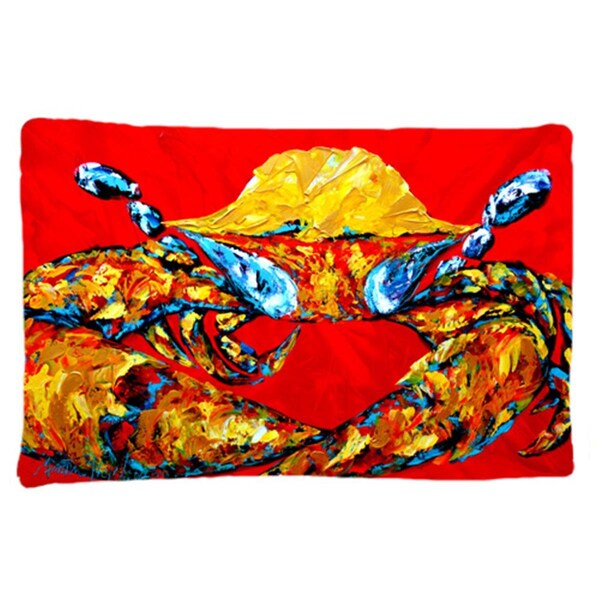 Jensendistributionservices 20.5 W x 30 in. Crab Fat and Sassy Moisture Wicking Fabric Standard Pillowcase - MI627835