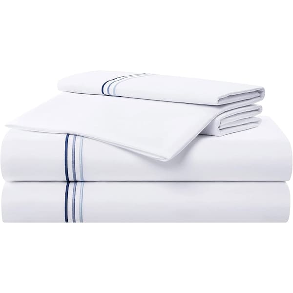 Monarch Brands Aston & Arden Sateen - Full, Blue - P-SS-T600-FL-BL