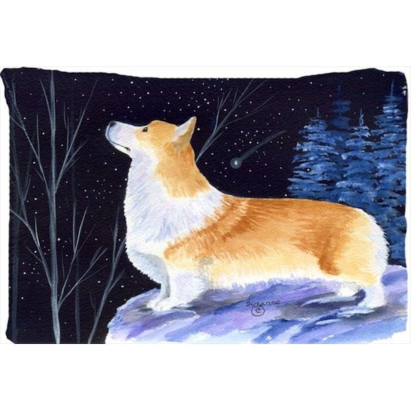 Carolines Treasures Carolines Treasures SS8373PILLOWCASE 20.5 x 30 in. Starry Night Corgi Moisture Wicking Fabric Standard Pillowcase - SS8373PILLOWCASE