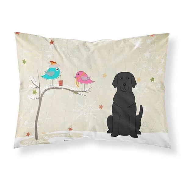 Carolines Treasures Carolines Treasures BB2529PILLOWCASE Christmas Presents Between Friends Black Labrador Fabric Standard Pillowcase; 20.5 x 0.25 x 30 in. - BB2529PILLOWCASE