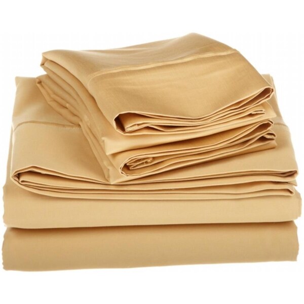 Impressions By Luxor Treasures Egyptian Cotton 1500 Thread Count Solid Sheet Set King-Gold - 1500KGSH SLGL