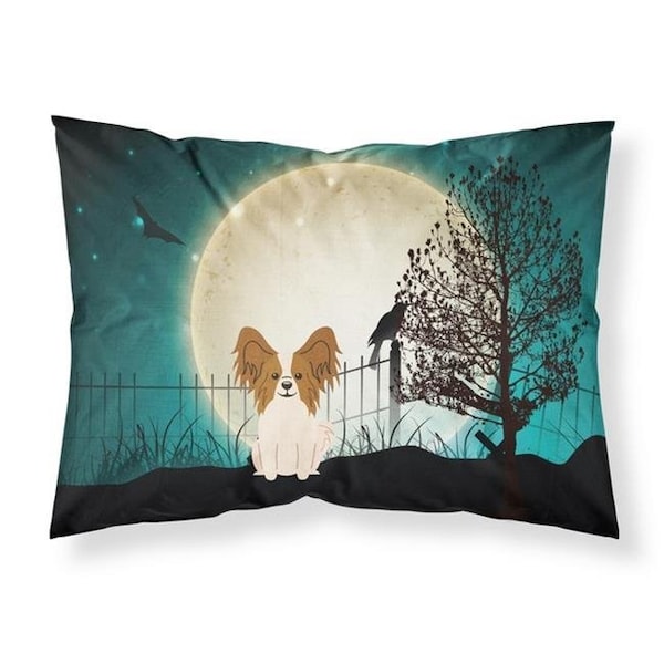 Jensendistributionservices Halloween Scary Papillon Red White Fabric Standard Pillowcase; 20.5 x 0.25 x 30 in. - MI626531