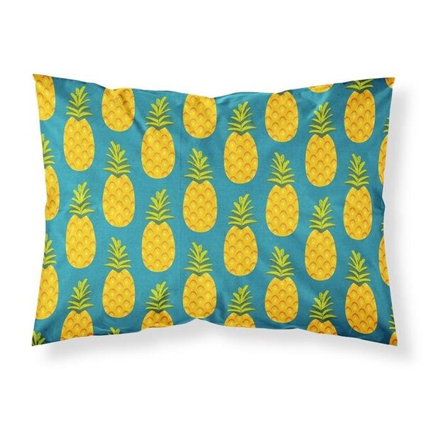 Carolines Treasures Carolines Treasures BB5145PILLOWCASE Pineapples on Teal Fabric Standard Pillowcase - BB5145PILLOWCASE