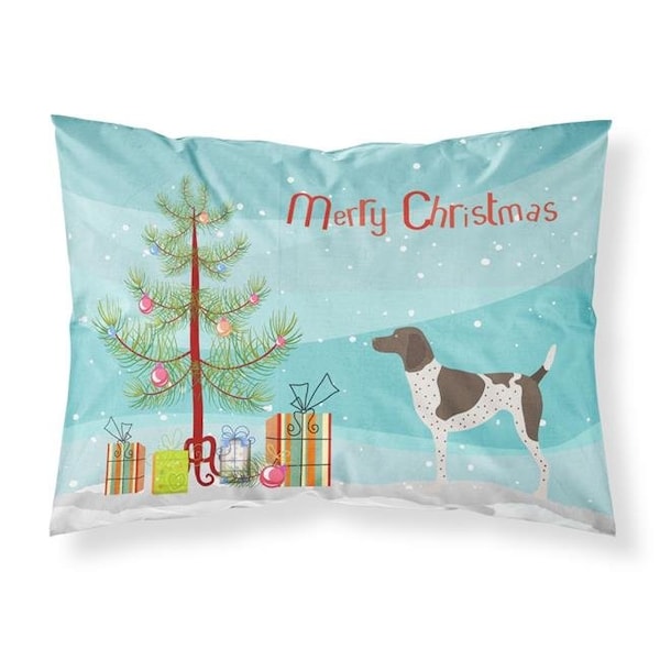 Carolines Treasures Carolines Treasures BB8445PILLOWCASE German Shorthaired Pointer Christmas Fabric Standard Pillowcase - BB8445PILLOWCASE