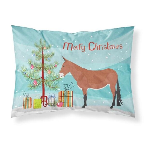 Carolines Treasures Carolines Treasures BB9212PILLOWCASE Mule Christmas Fabric Standard Pillowcase - BB9212PILLOWCASE