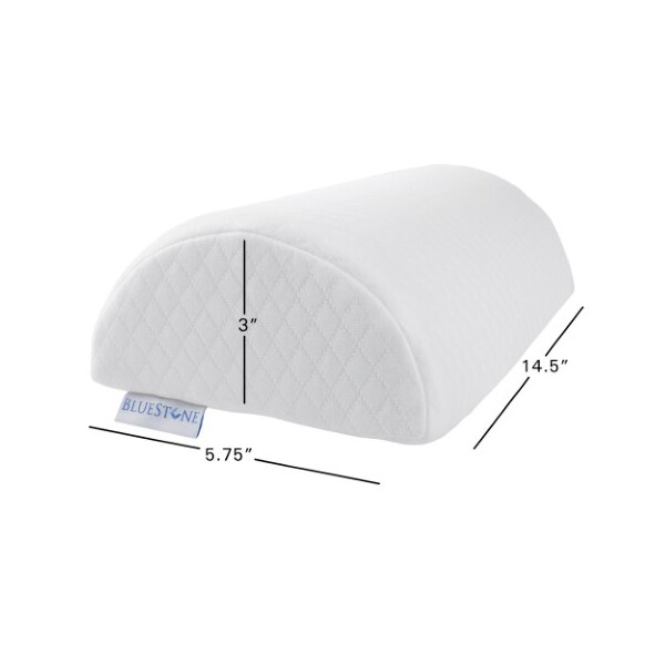 Fleming Supply Memory Foam Back Pillow/Half Moon Lumbar Bolster Cushion for Back Pain Relief, Leg, Knee, Sleeping - 574545TBF