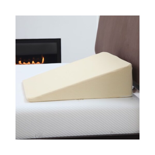 Hastings Home Wedge Pillow Supportive Memory Foam with Cover for Pregnancy, Snoring, Back Pain, Better Sleep - 504079ZQM