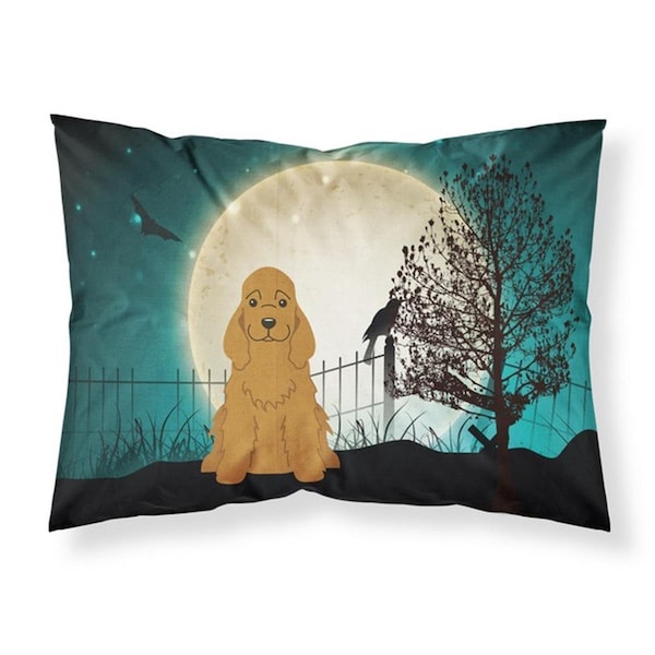Micasa Halloween Scary Cocker Spaniel Red Fabric Standard Pillowcase, 20.5 x 0.25 x 30 in. - MI222620