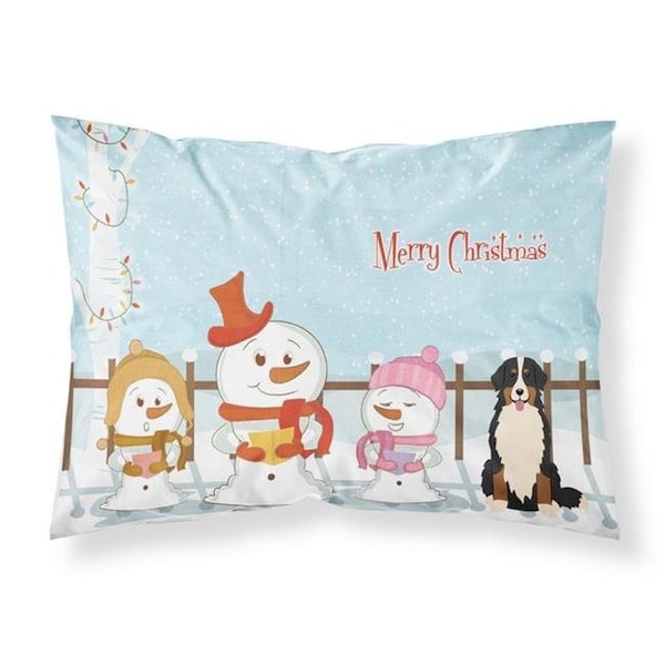 Carolines Treasures Carolines Treasures BB2367PILLOWCASE Merry Christmas Carolers Bernese Mountain Dog Fabric Standard Pillowcase; 20.5 x 0.25 x 30 in. - BB2367PILLOWCASE