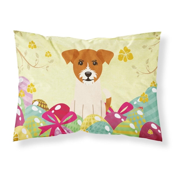 Jensendistributionservices Easter Eggs Jack Russell Terrier Fabric Standard Pillowcase - MI2551911
