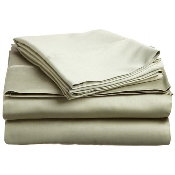 Impressions By Luxor Treasures 400 Thread Count Egyptian Cotton King Sheet Set Solid Sage - 400KGSH SLSG